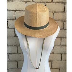 Pantropic Sebastopol Handwoven Panama Straw Sun Hat - Wide Brim Fedora